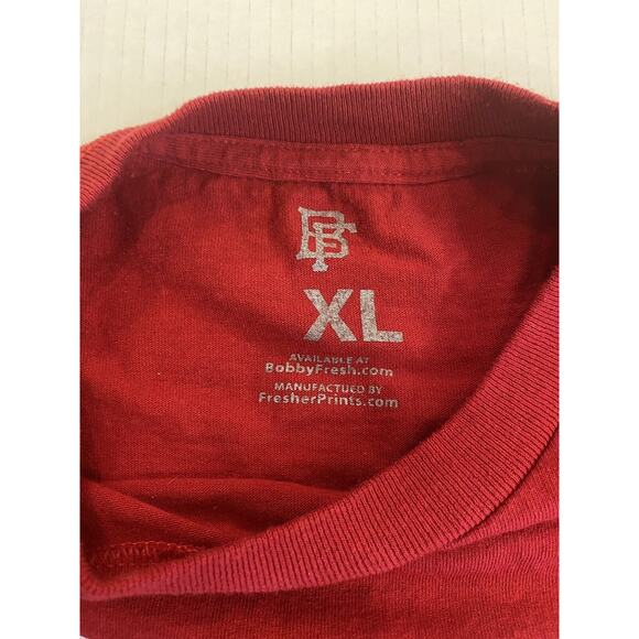 Bobby Fresh Shirt Mens Extra Large Red Jordan Basketball Shoes Janet Jackson - Picture 4 of 9